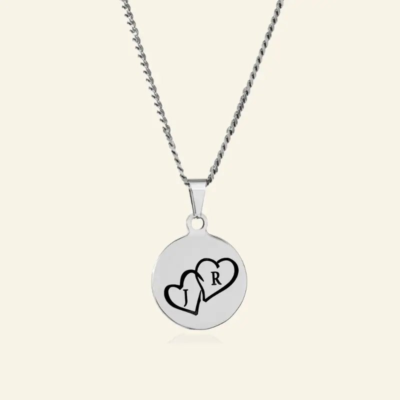 Ketting met letters zilver kleurig