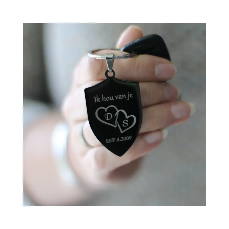 Sleutelhanger laten maken zwart