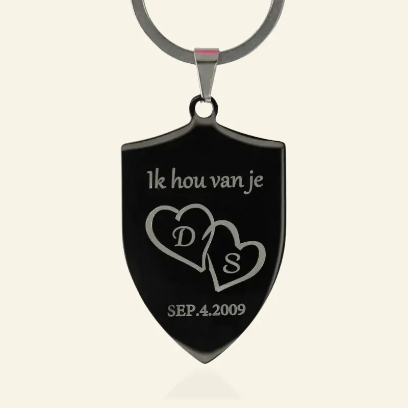 Sleutelhanger laten maken zwart