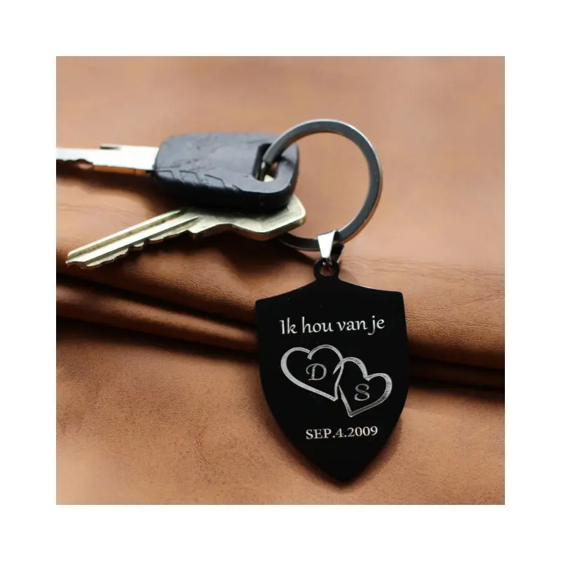 Sleutelhanger laten maken zwart