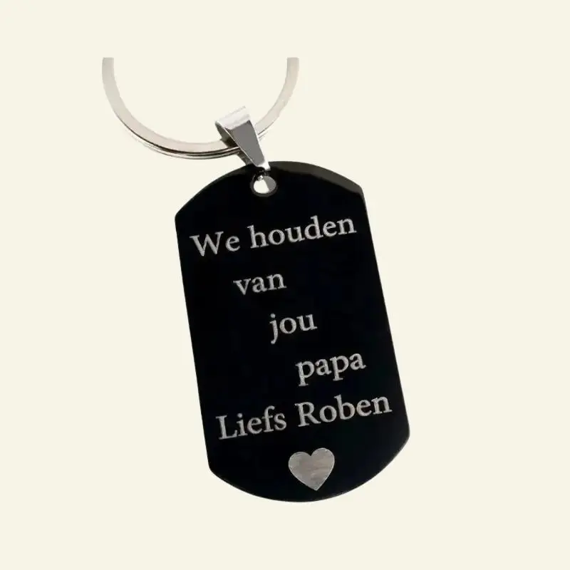 Sleutelhanger met tekst Titanium