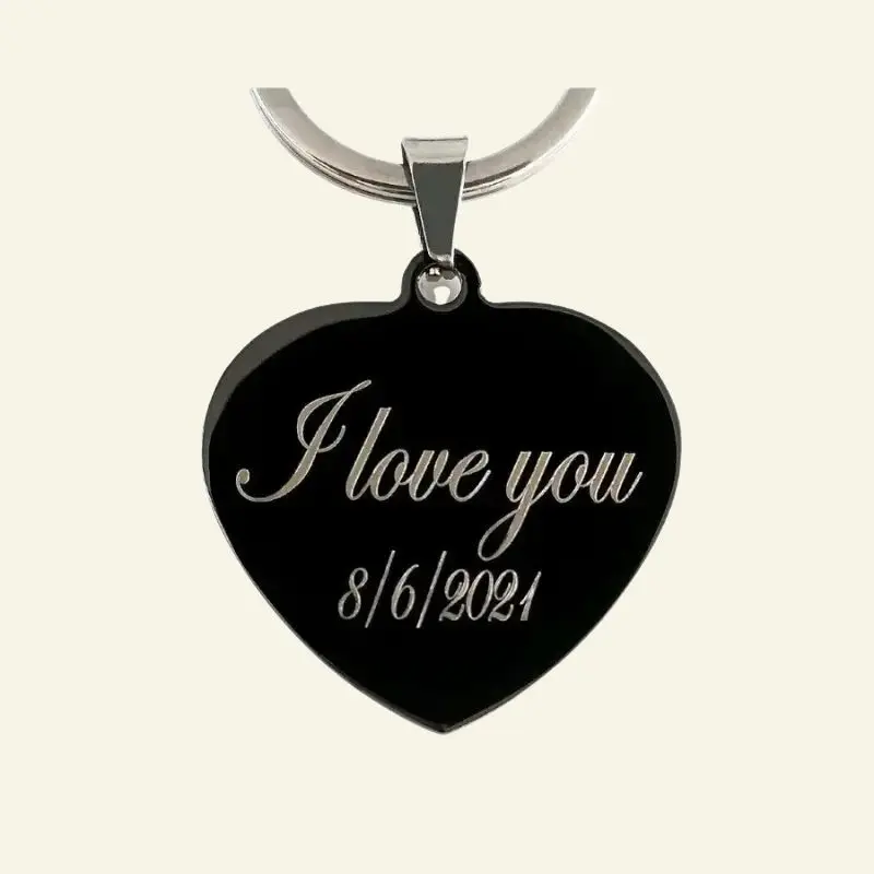 Sleutelhanger met letters Titanium